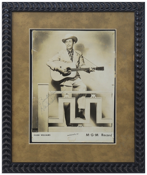 Hank Williams, Sr. Signed Photo, Without Inscription -- With PSA/DNA & Roger Epperson COAs